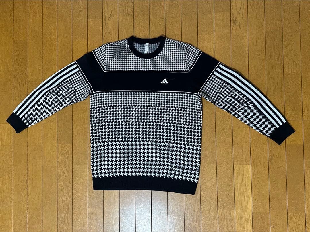 adidas アディダス　ゴルフPRIMEKNIT ハウンドトゥース セーター
