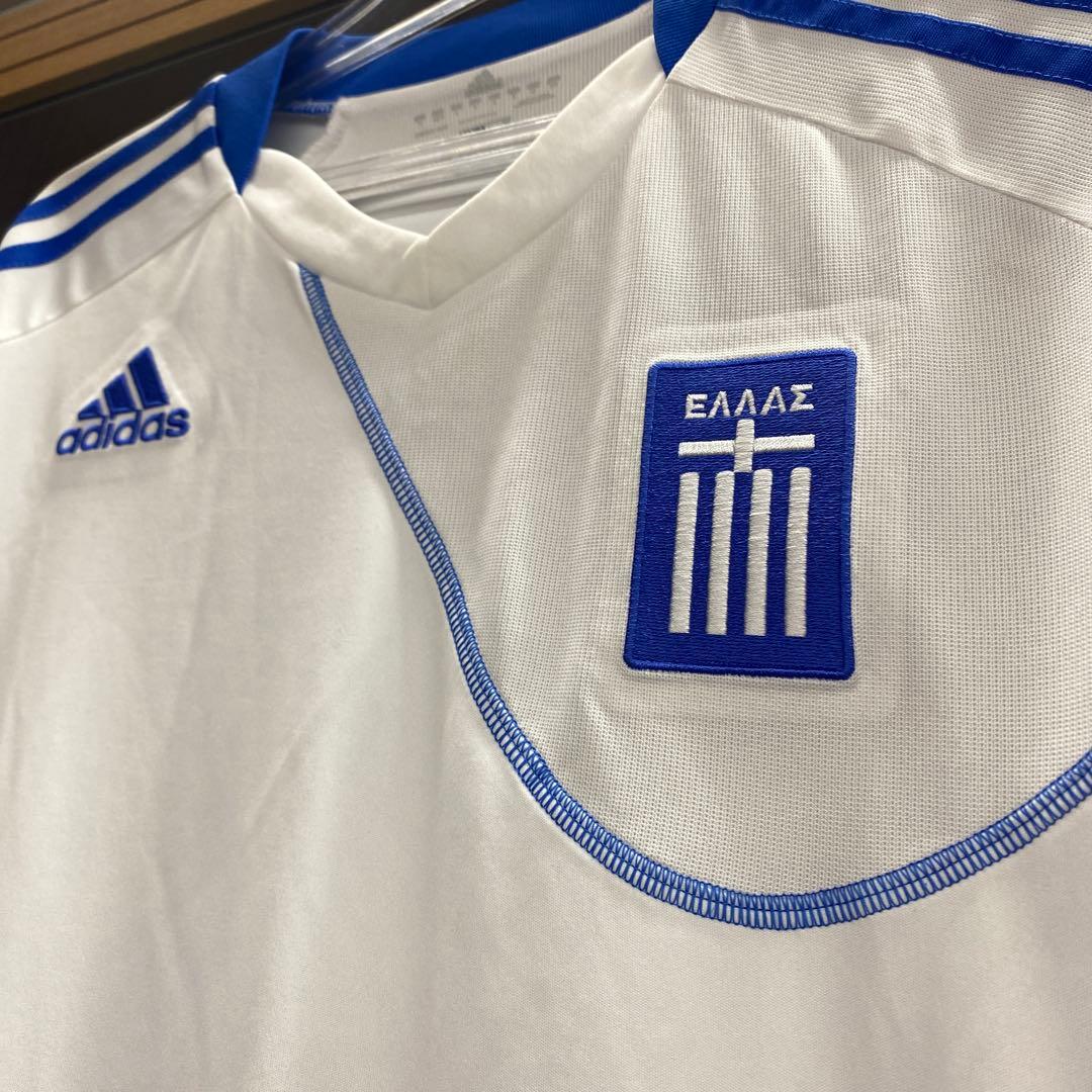 希少品adidas アディダス　ギリシャ代表 2010ユニフォーム　タグ付き白青