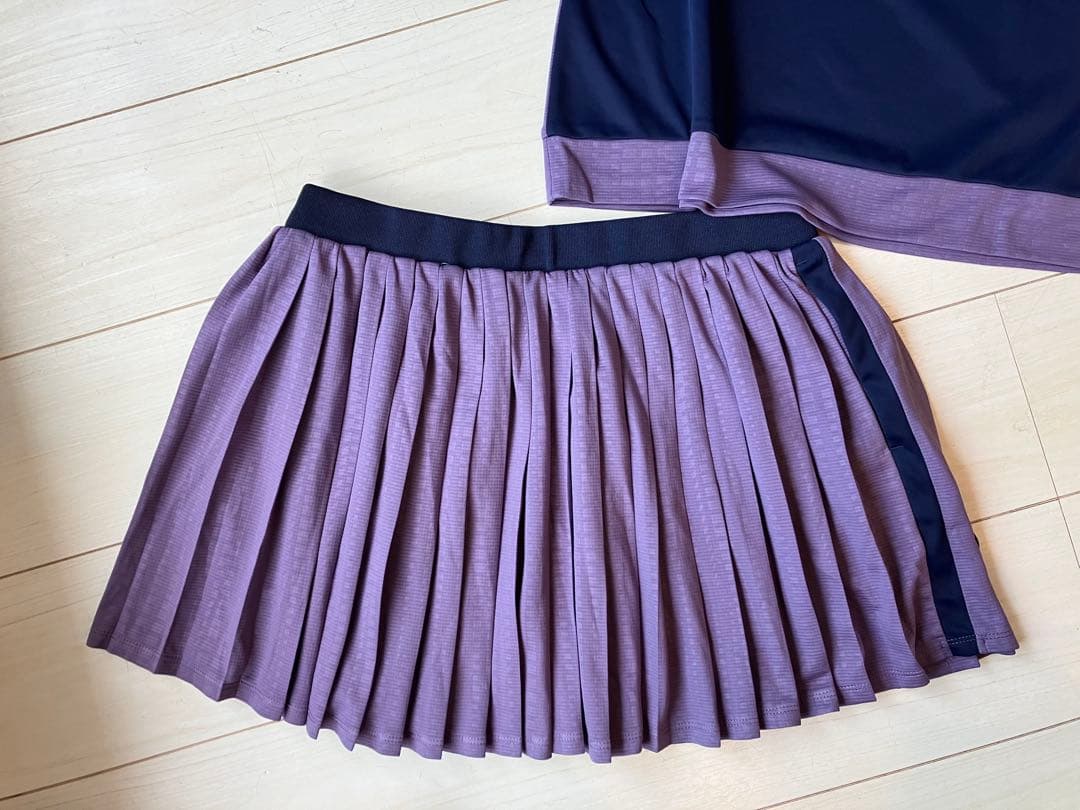 美品＊FILAフィラ＊パープル×フィラネイビーの上下セットアップXL