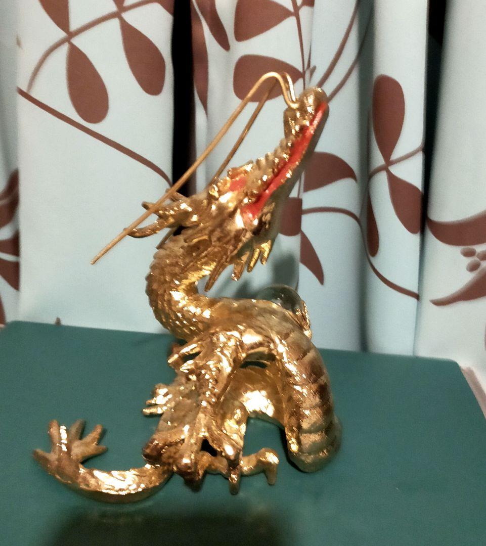 登り龍置き物