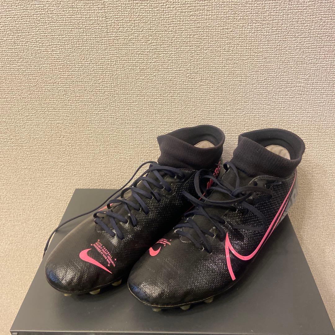 NIKE マーキュリアル　特注　名前入　ブラック　ピンク　27.5