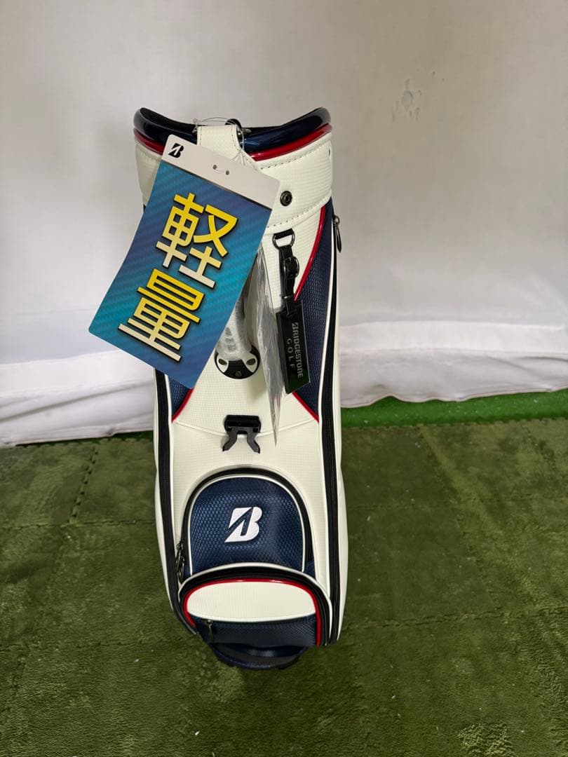 BRIDGESTONE GOLF キャディバッグ ホワイト/ネイビー/レッド