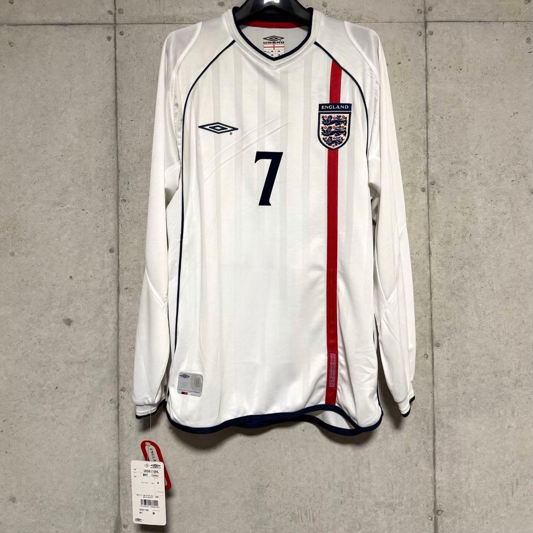 【新品/タグ付き】2002日韓W杯 イングランド代表 ♯7 ベッカム【Mサイズ】