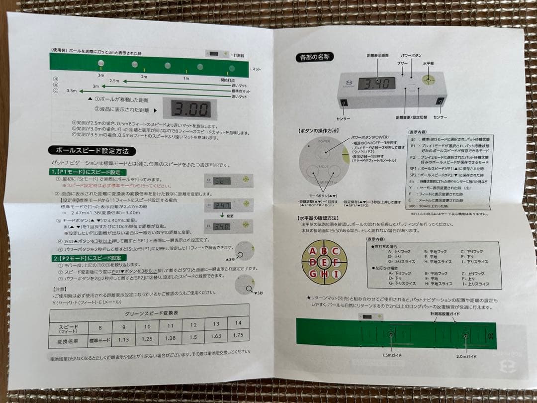 新品同様　パットナビゲーション　パター用練習機器PUTT NAVIGATION