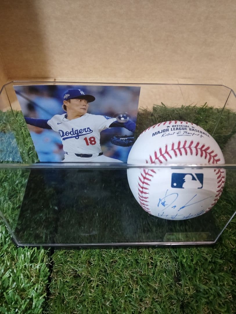 MLB公式球 山本由伸 直筆サインボール ケース付き ロサンゼルス・ドジャース