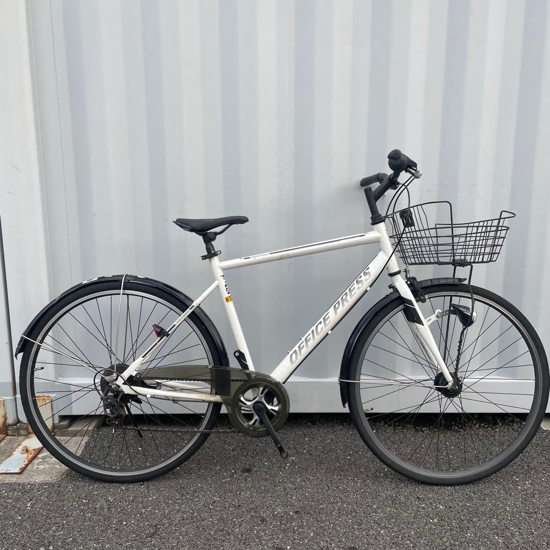【都内/千葉引取】街乗り用自転車 27インチ カゴ/鍵/オートライト/6段変速付