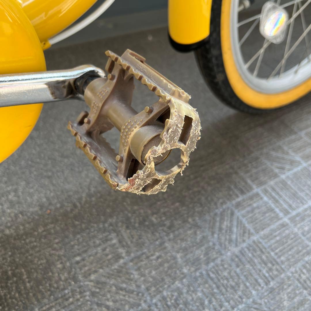 【引き取りのみ】子供用自転車 サカモトテクノ 18インチ 黄色 補助輪付き
