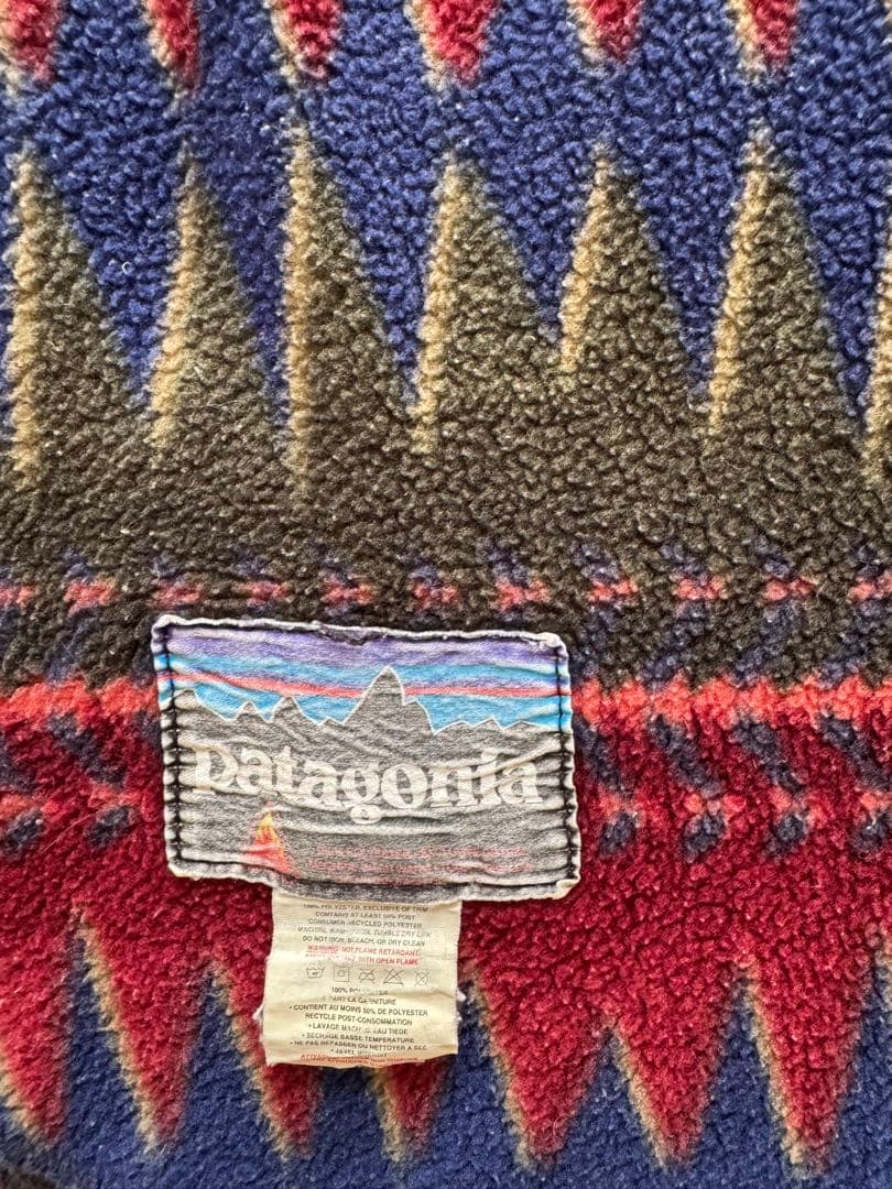 USA製　Patagoniaフリースブランケット.プリント/パタゴニアビンテージ