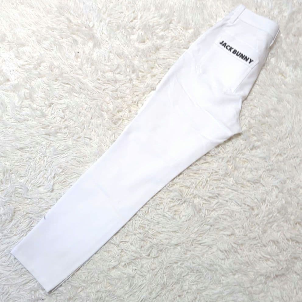 JACKBUNNY ゴルフパンツ ホワイト背面ロゴ TEEさし付　サイズ2