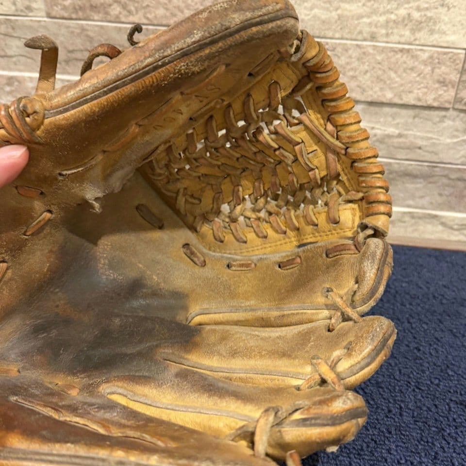 一般軟式用 野球グローブ 外野手用 本革 ブラウン