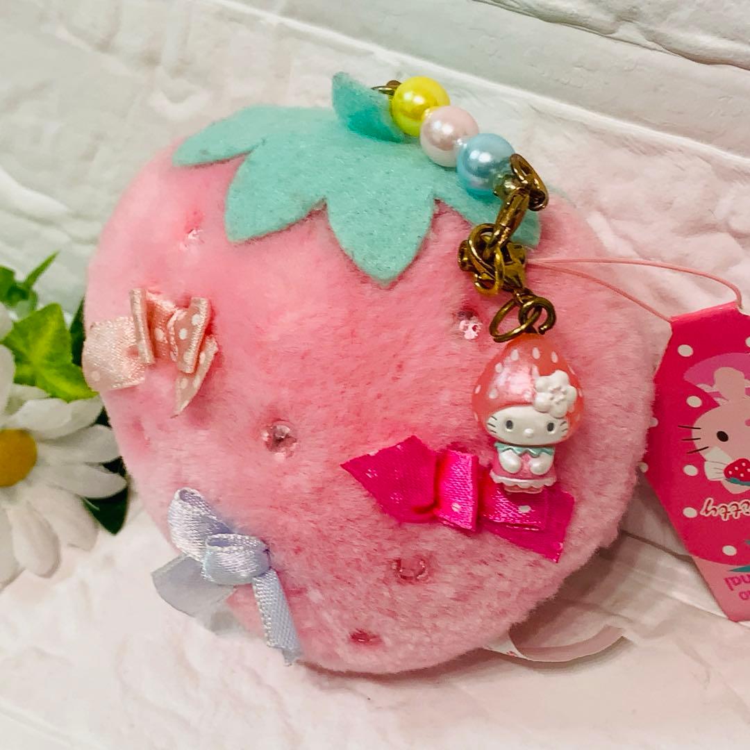 ☆激レア☆ ハローキティ　いちごBIGマスコット ストラップ　ピンクバージョン