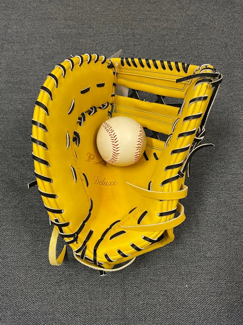 かっこいい！　ハイゴールド　ファーストミット　野球 硬式グローブ 一般用　大人