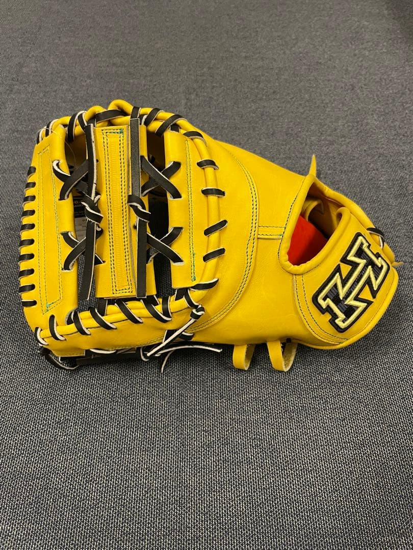 かっこいい！　ハイゴールド　ファーストミット　野球 硬式グローブ 一般用　大人