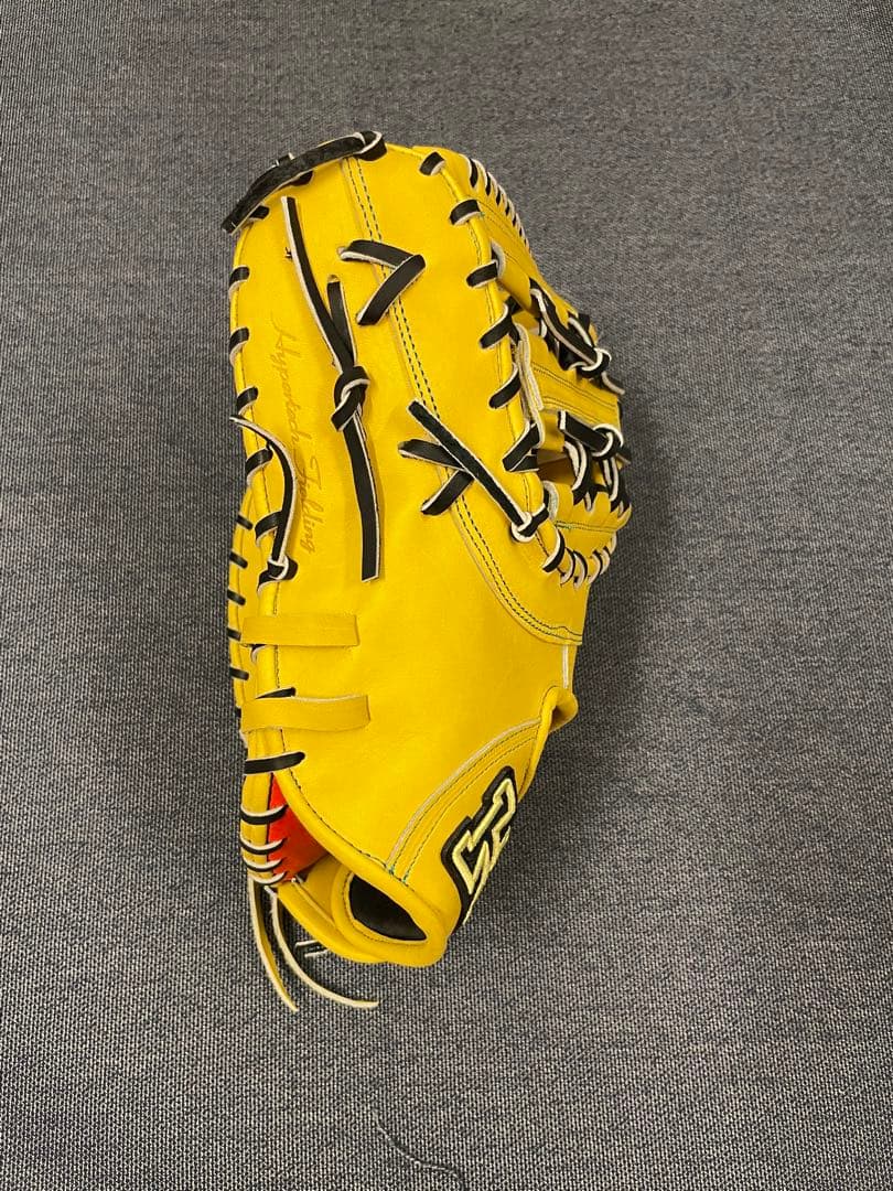 かっこいい！　ハイゴールド　ファーストミット　野球 硬式グローブ 一般用　大人