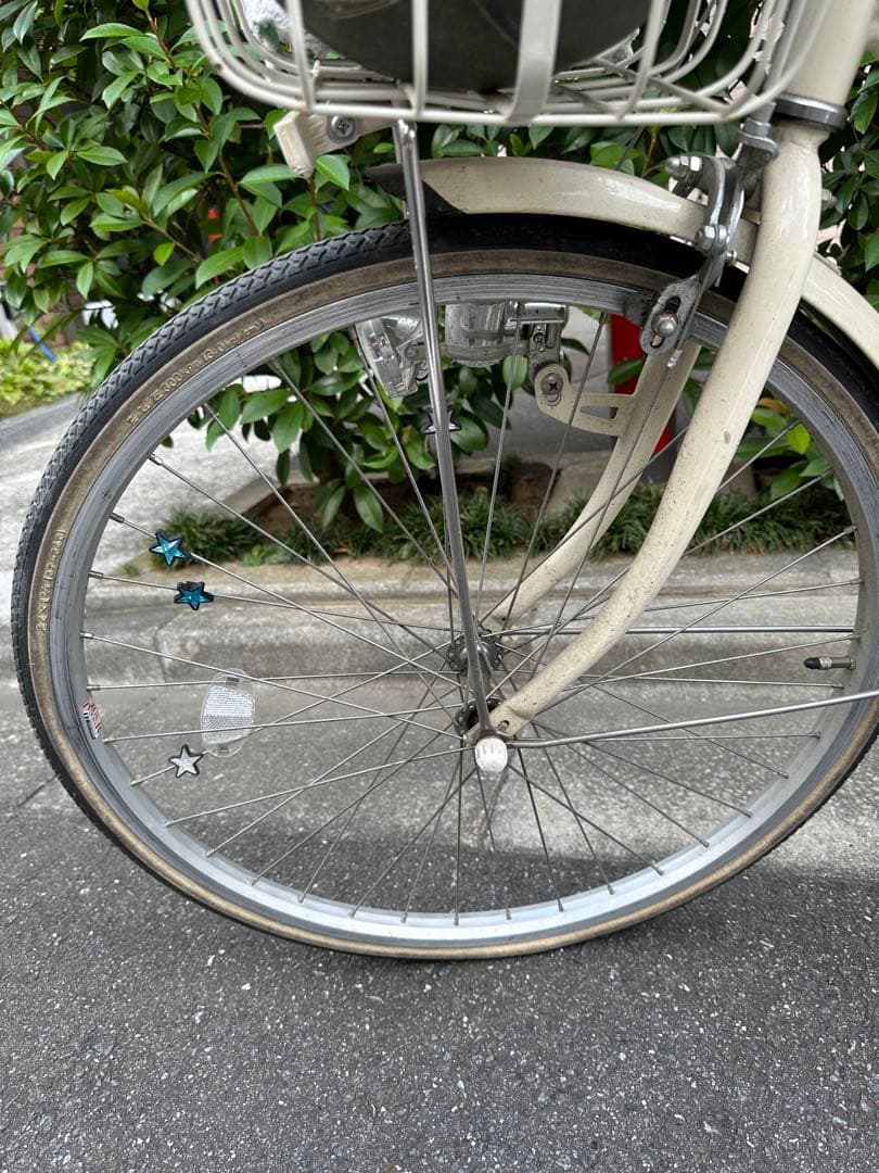 子供用自転車 紫色 (かぼちゃの馬車&花)前カゴ付き24インチ
