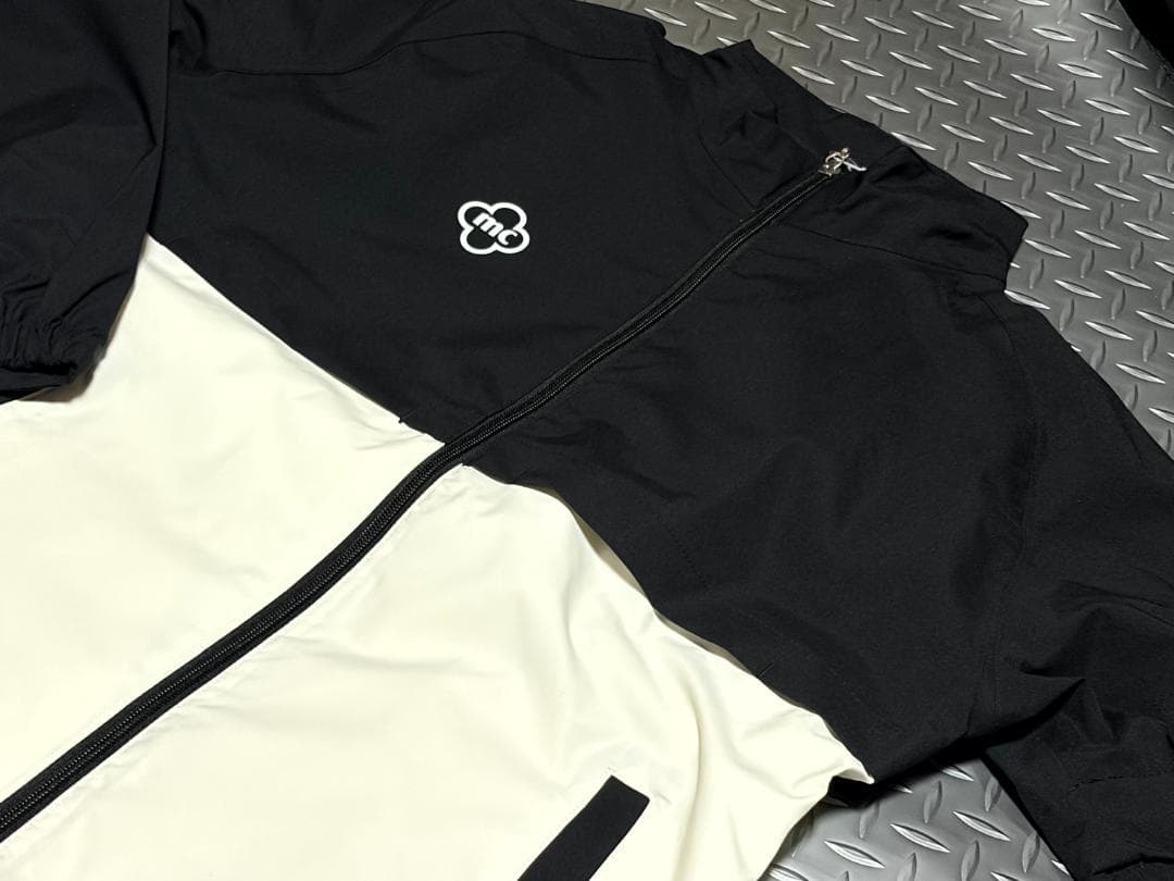 B品★マリ・クレールゴルフ★長袖半袖レインウェアレッグカバー付き★L/BK