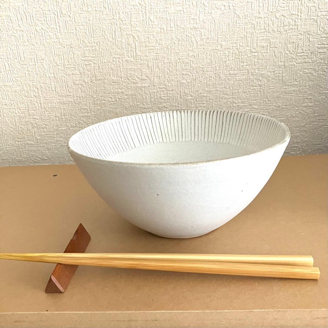 お1人様ご飯もりもり3点セット会津本郷焼き 樹ノ音工房しのぎマット白【お買得‼️】