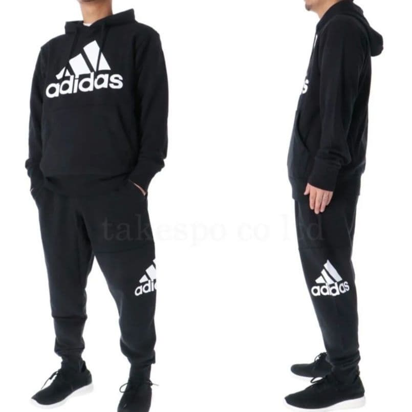 adidas ブラック 上下セット Lサイズ