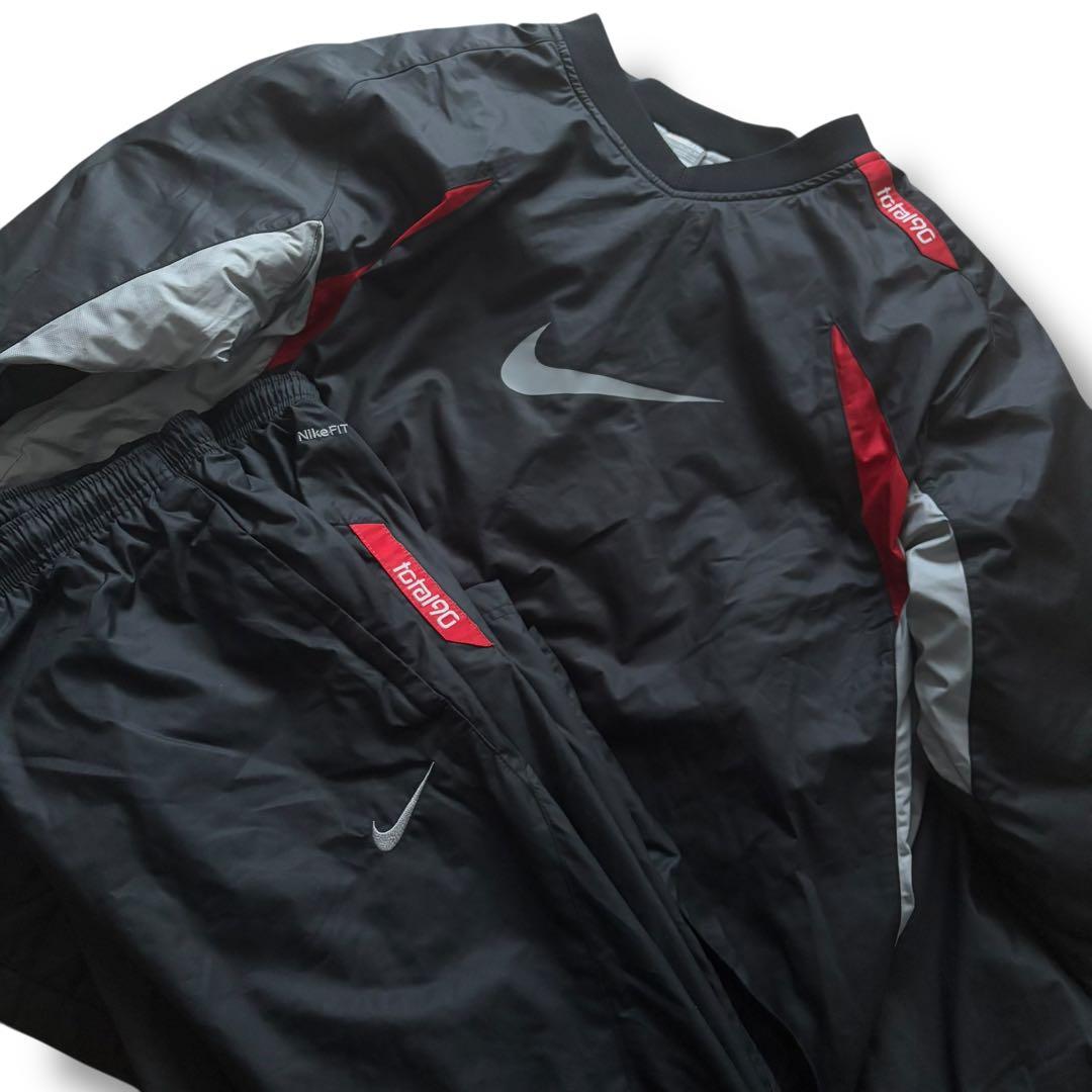 00s NIKE total90 ナイロン ピステ セットアップ XL