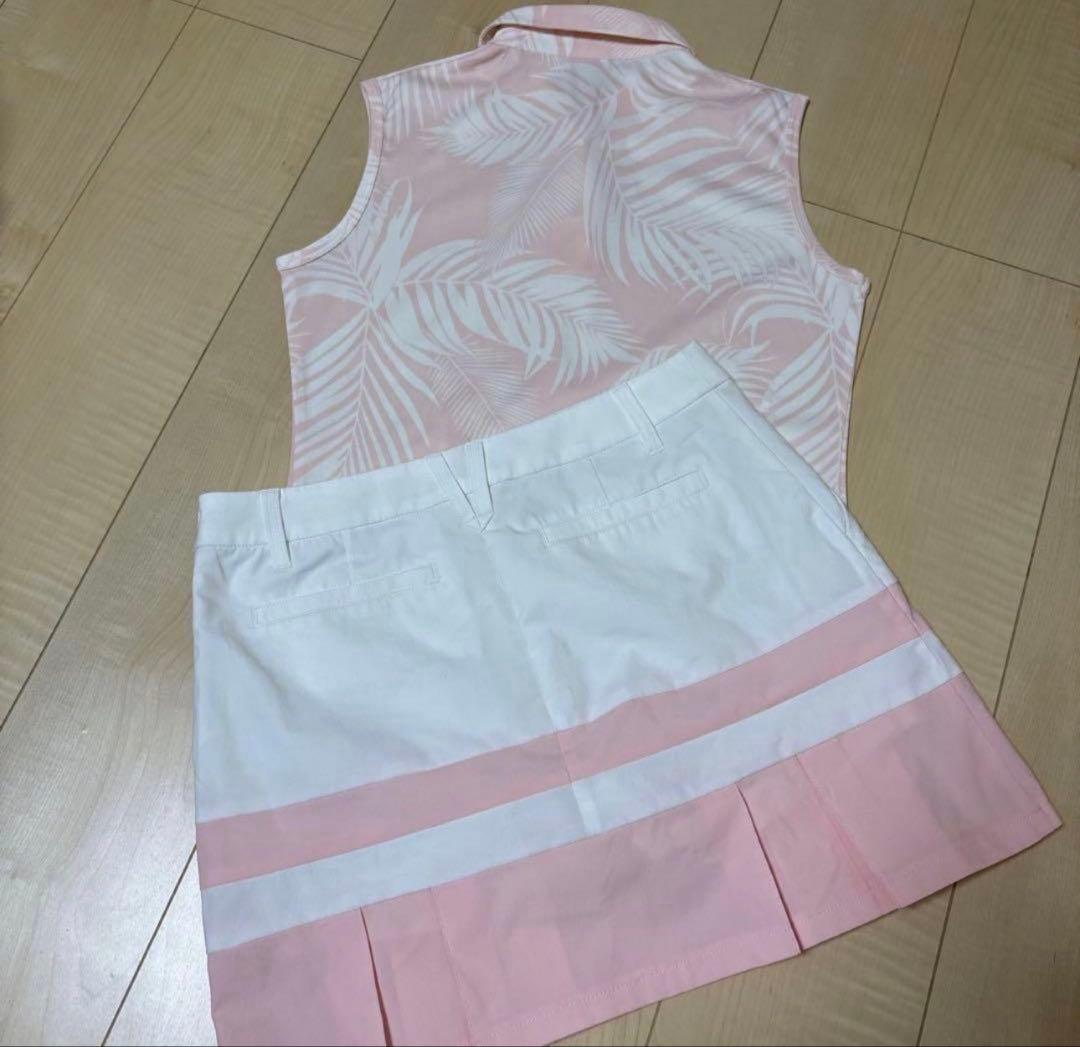 超美品　デサント　ゴルフ　ポロシャツ　スカート　2点セット L春夏