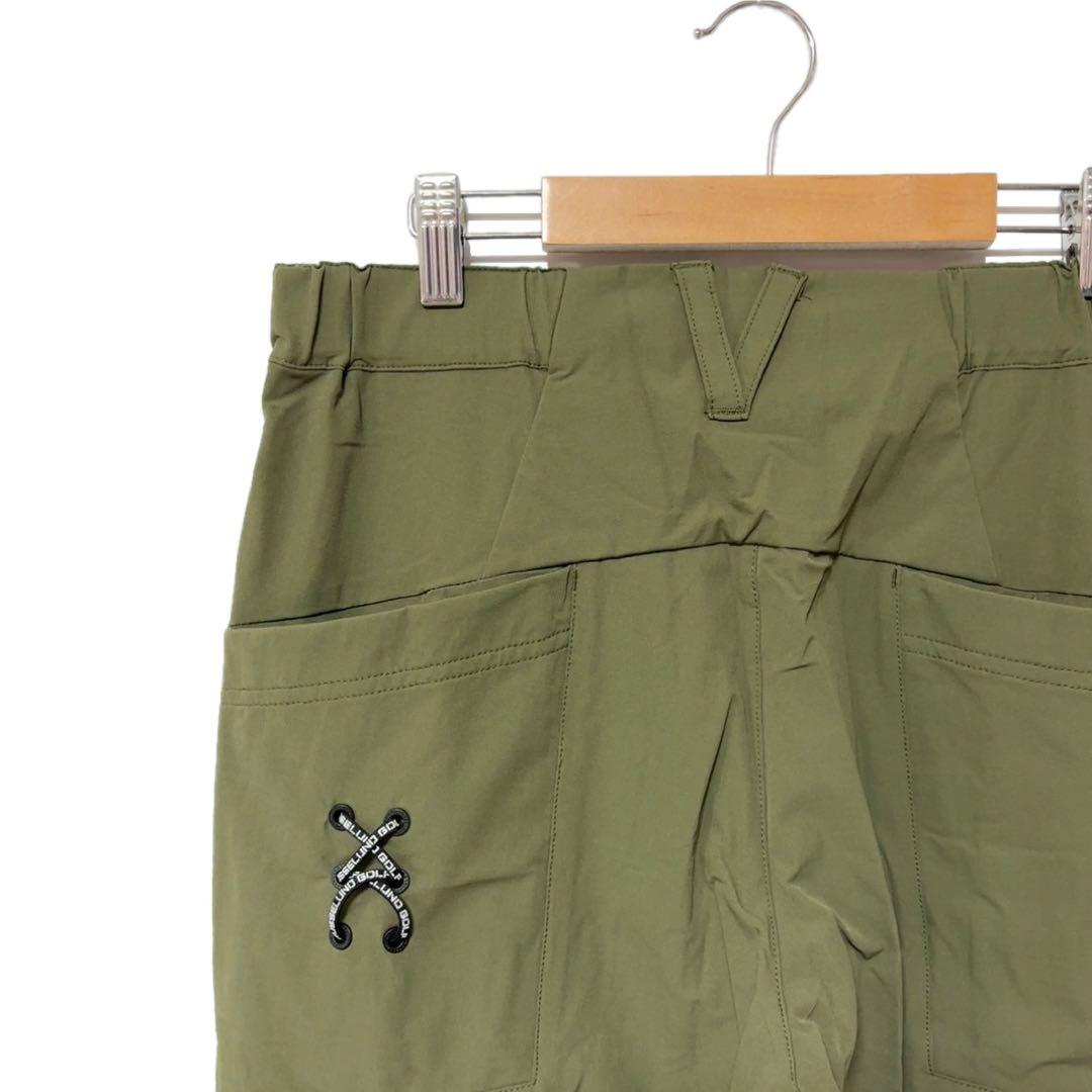 新品 ラッセルノ ゴルフ マルチロゴ ロングパンツ カーキ M 4 ゴルフパンツ