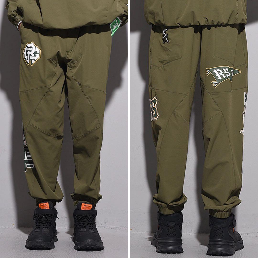 新品 ラッセルノ ゴルフ マルチロゴ ロングパンツ カーキ M 4 ゴルフパンツ