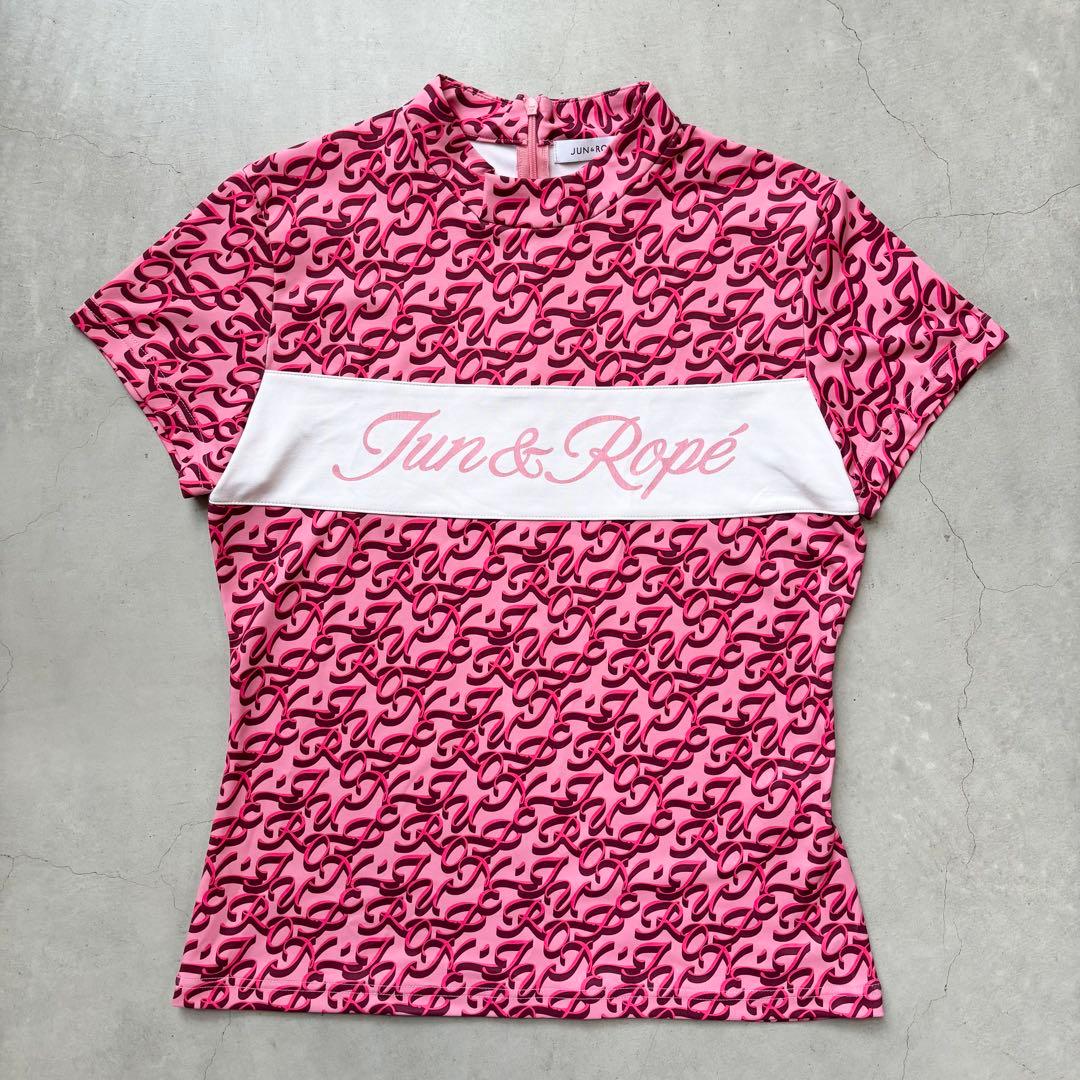 JUN&ROPE' ジュンアンドロペ モノグラム モックネックプルオーバーシャツ