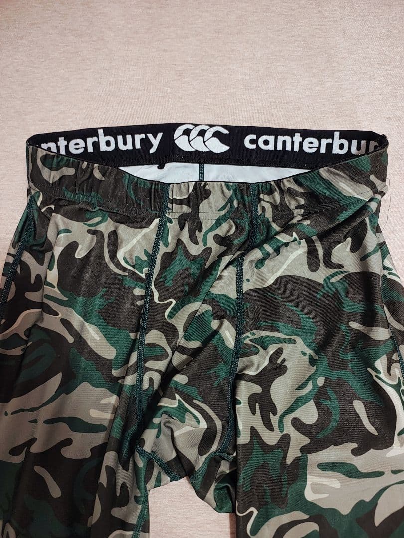 【Canterbury】 迷彩柄 コンプレッションインナーウェア 上M下Lセット
