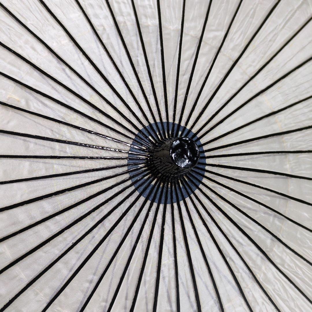2本セット　日本舞踊用 舞踊傘 紫と白 収納袋付き