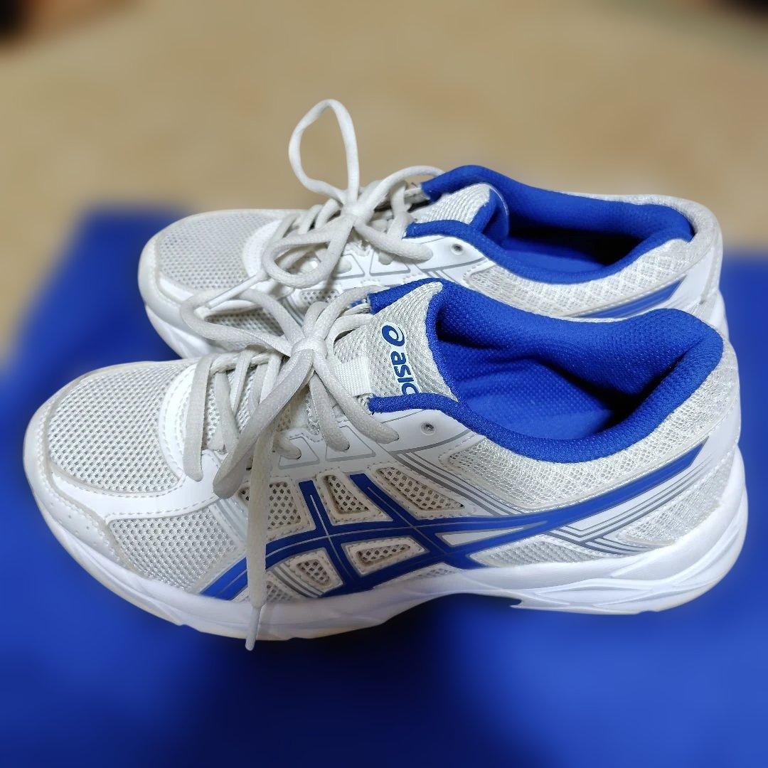 ASICS ランニングシューズ ホワイト/ブルー