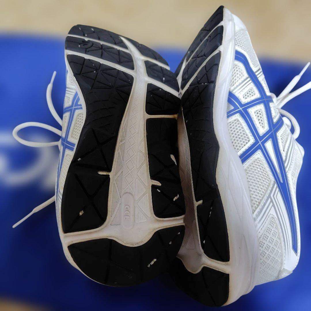 ASICS ランニングシューズ ホワイト/ブルー