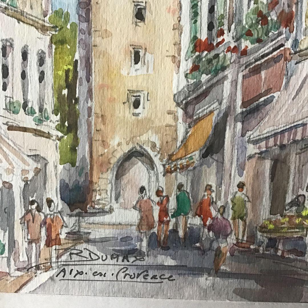 ヨーロッパ風景画　水彩画