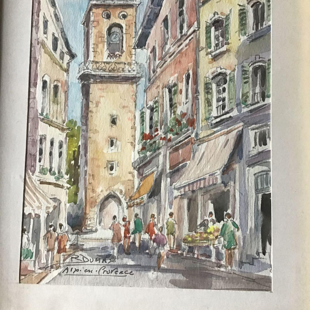 ヨーロッパ風景画　水彩画