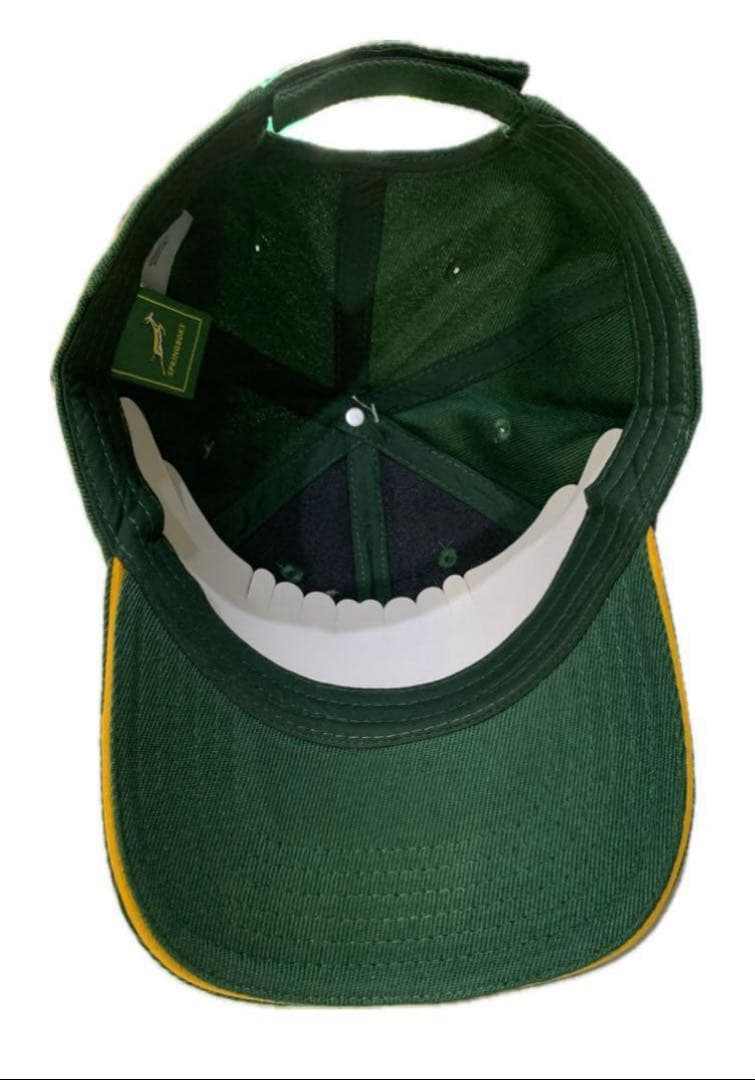 ラグビーSPRINGBOKS 南アフリカ代表キャップ 刺繍デザイン「緑」