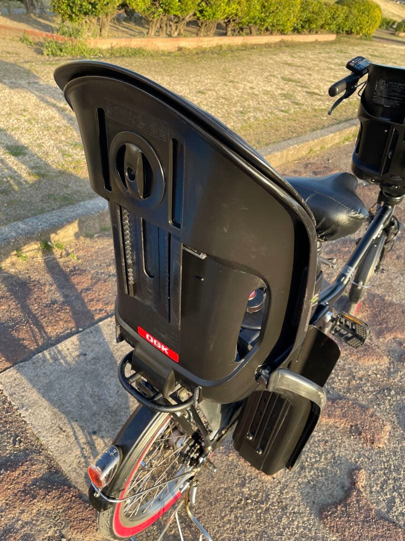 パナソニックギュットMINI 人気色黒‼️タイヤ交換済み3人乗り　子載せ電動自転車