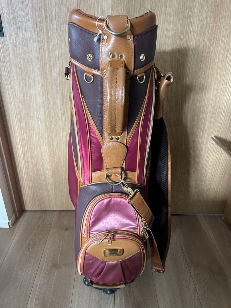 MAJESTY 赤茶 キャディバッグ 車輪付き
