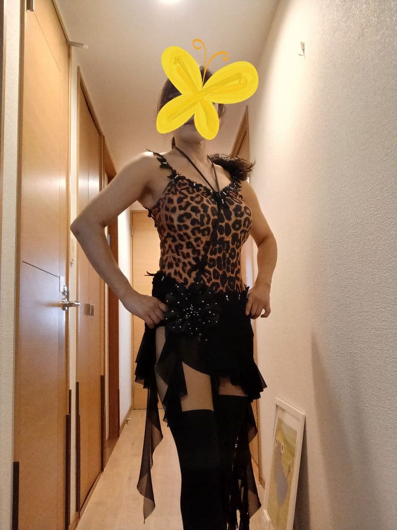 ヒョウ柄社交ダンスドレスHao D
