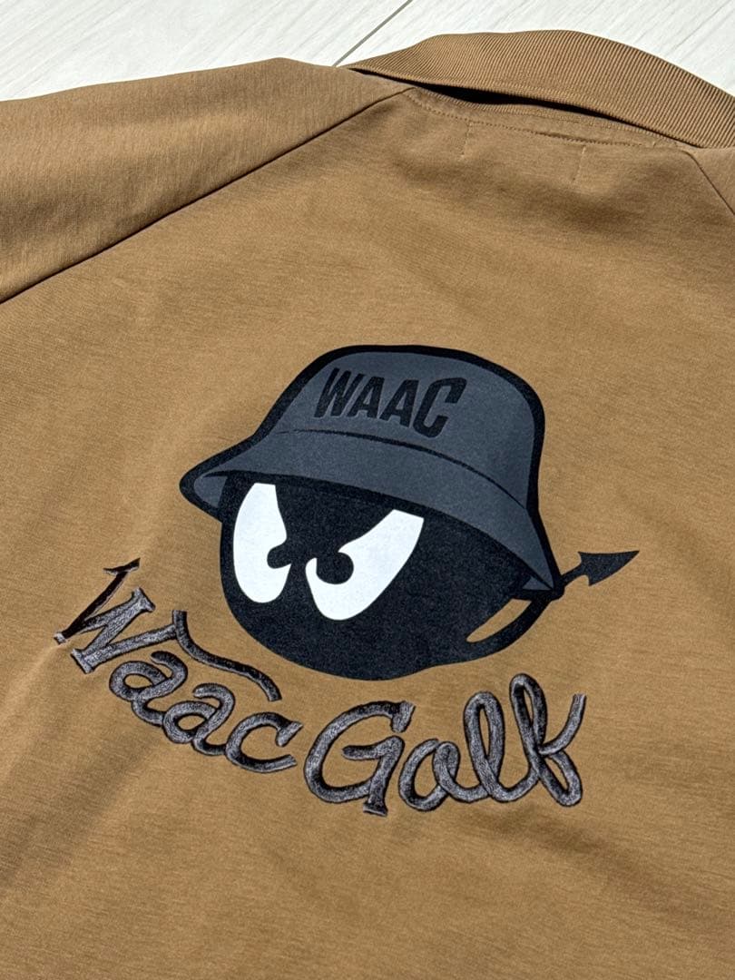WAAC ワック　半袖ポロシャツ　L ゴルフ　ウェア　メンズ　カーキ　ベージュ