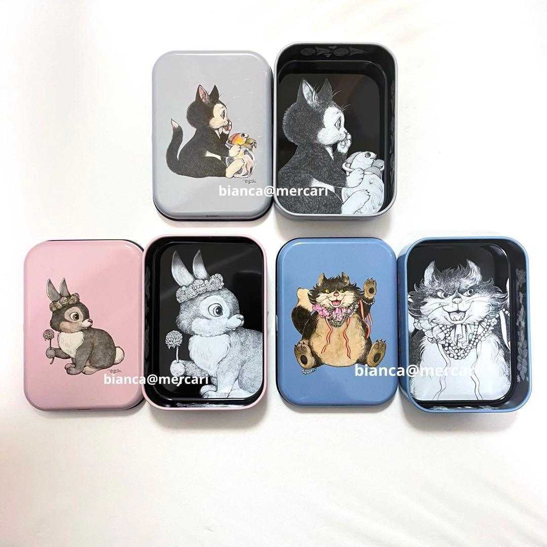 【缶のみ】ヒグチユウコ ルピシア フィガロ とんすけ ルシファー 3点セット