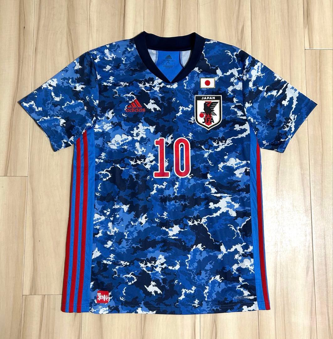 【美品】サッカー 日本代表 20-21レプリカ ユニフォーム 南野拓実 Oサイズ