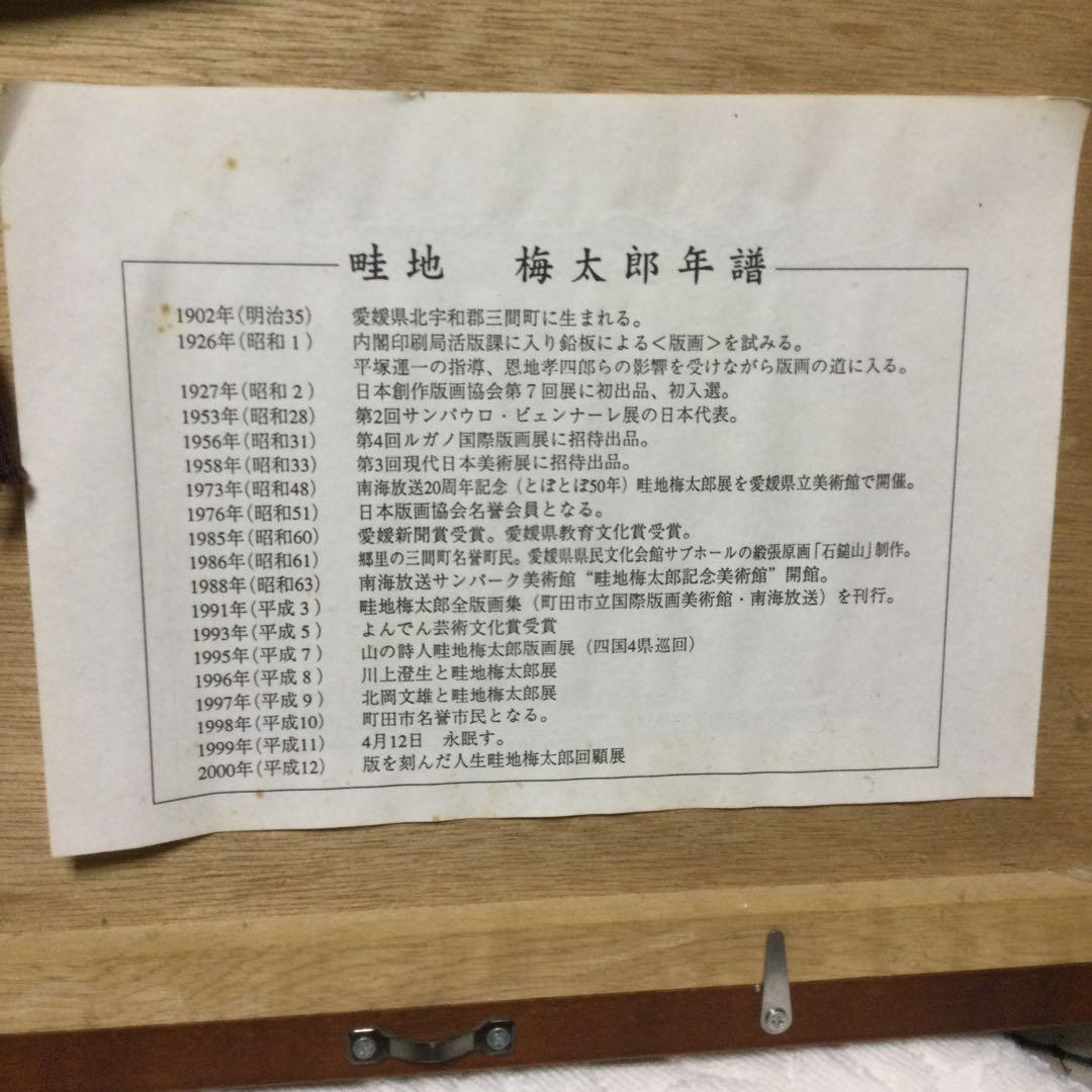 畦地梅太郎 さけぶとりたち　-78 AP 版画　額縁付き