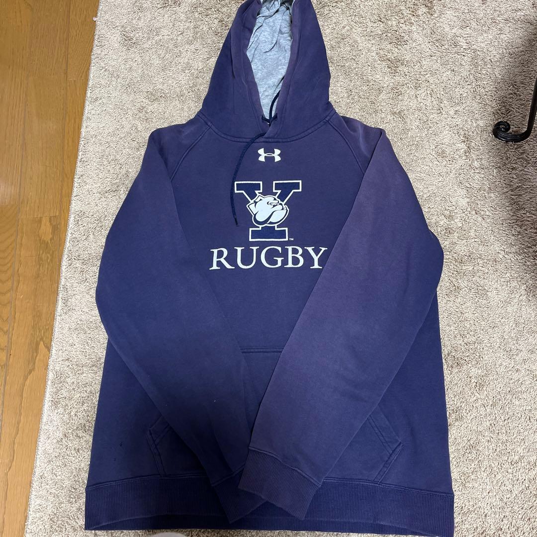 イエール大学ラグビー部 　Under Armour ネイビーフーディ ラグビー