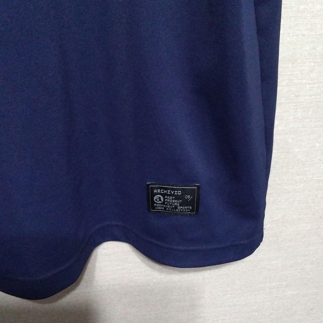 ARCHIVIO ネイビー モックネックシャツ