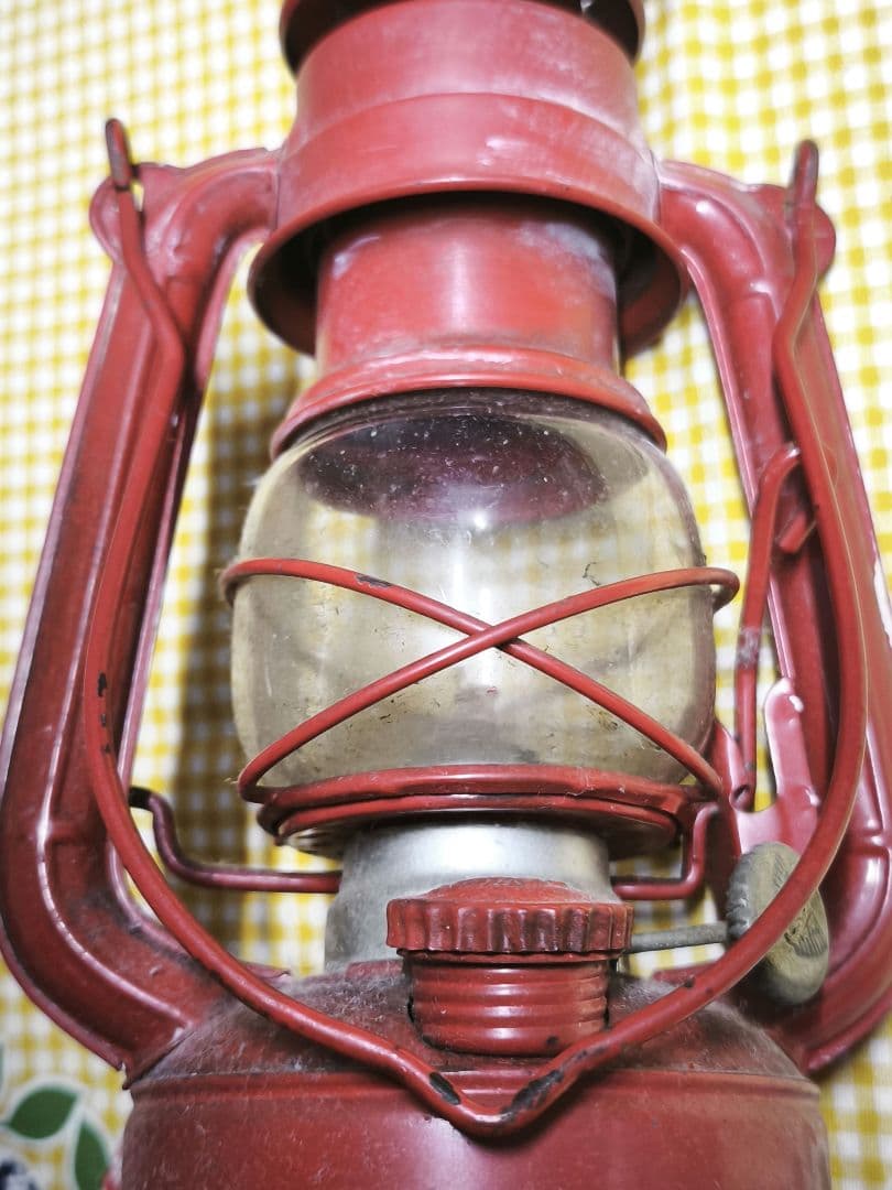 美品 別所ランプ レッド NO.350 WINGED WHEEL