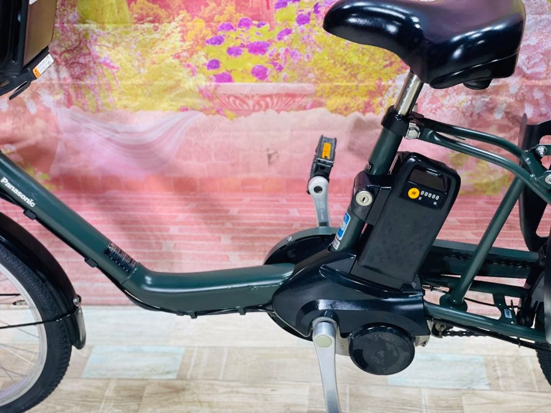 K1991 電動自転車パナソニック子供乗せ 20インチ 8Ah グリーン