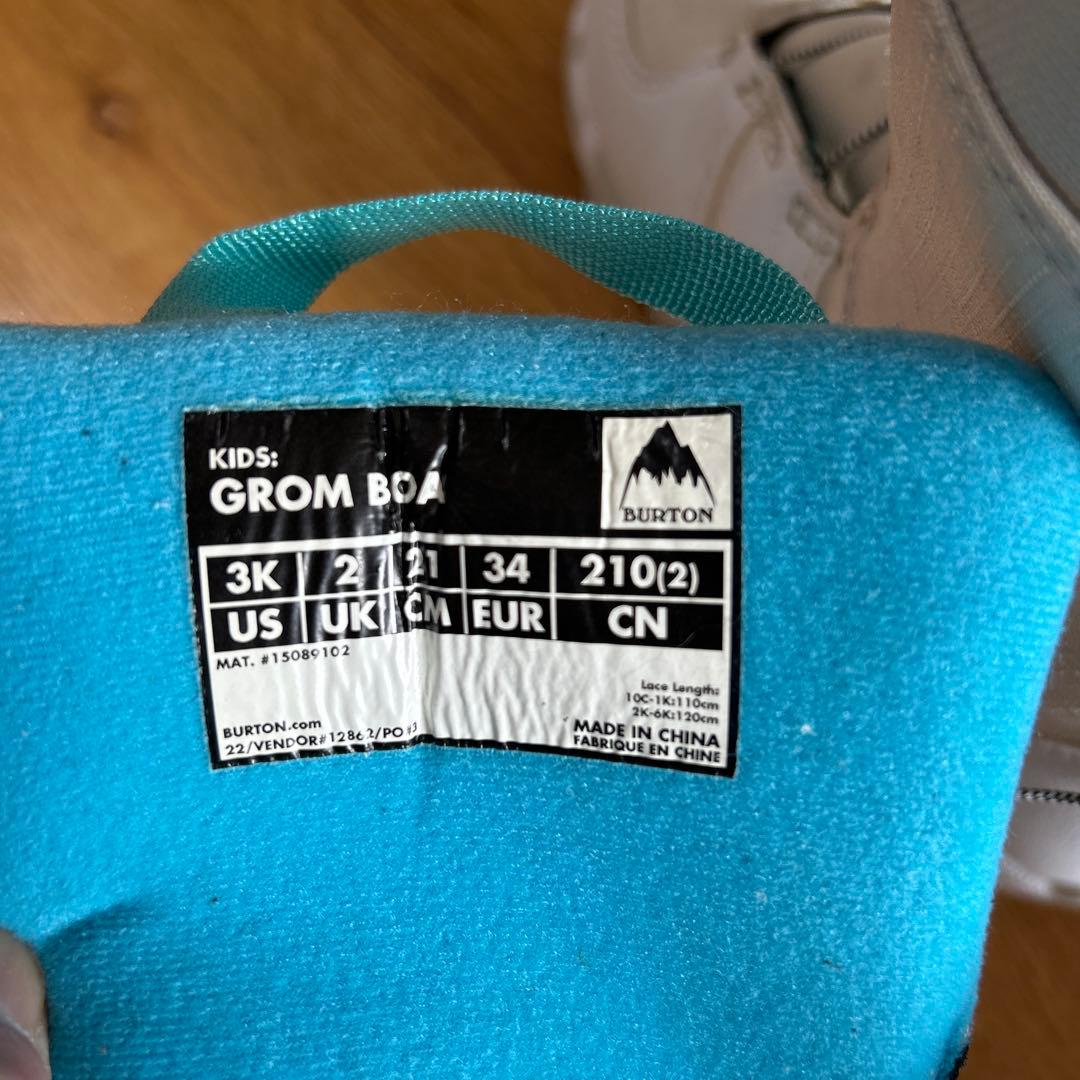 Burton 子ども用スノーボードブーツ　21cm