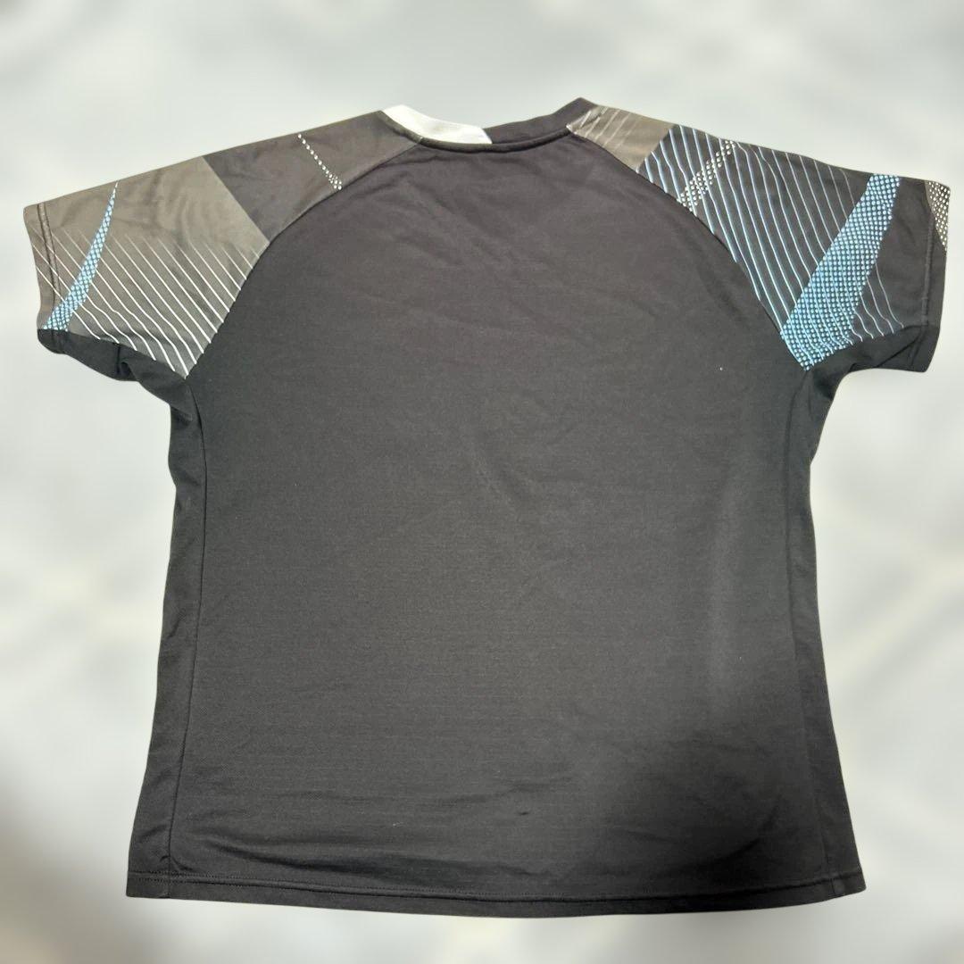 幾何学模様 ゴーセンTシャツ　ゲームシャツ 黒/青