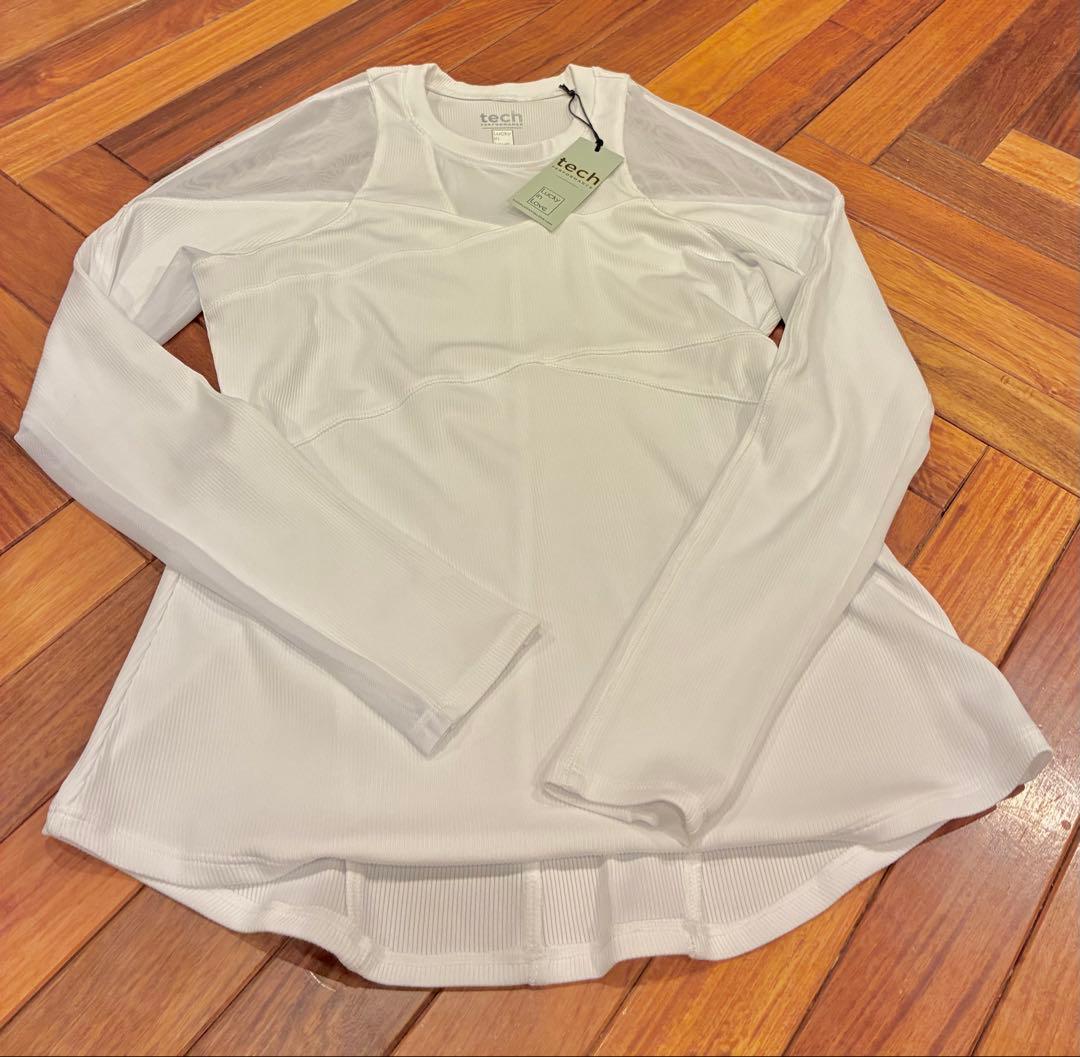 新品 ✳︎ Lucky in Love メッシュ ロングスリーブ Ｓ ホワイト