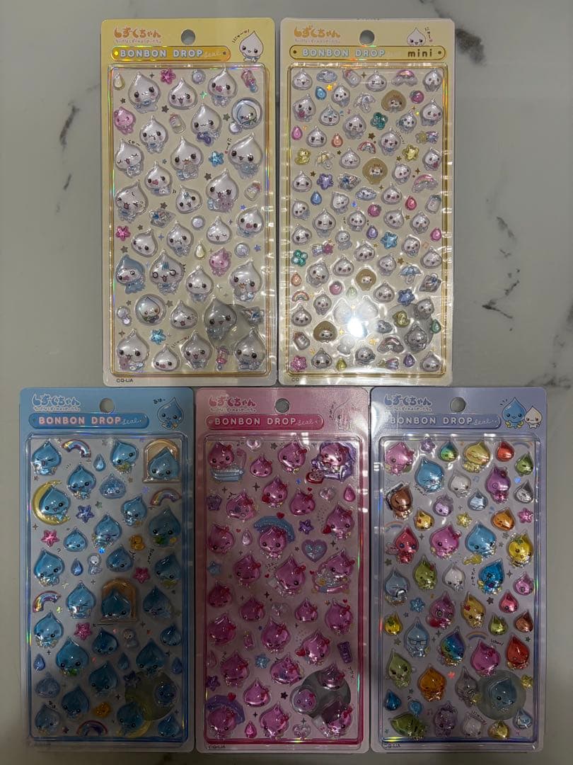 しずくちゃんボンボンドロップシール４種セット