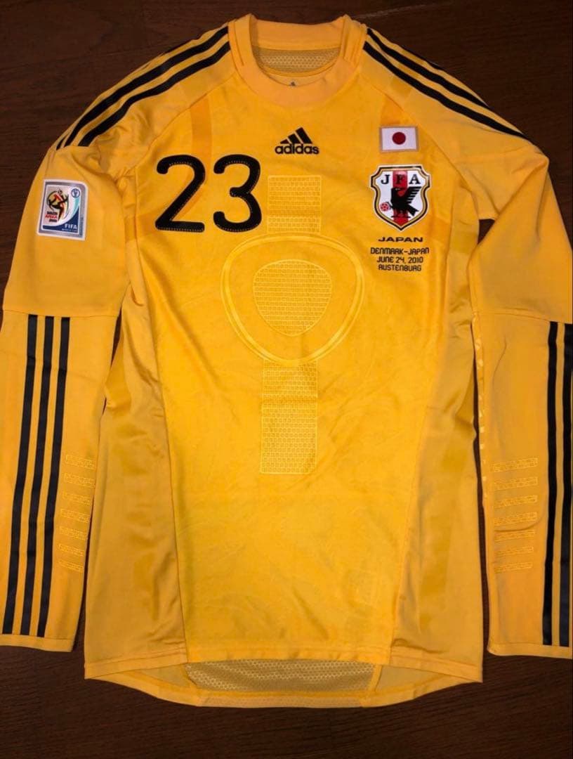 日本代表GK川口能活techfit adidasユニフォームwc2010　XO
